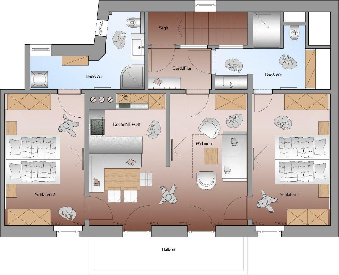 Appartements Erwin & Eleonore Huettl - Penthouse Neukirchen am Großvenediger Eksteriør bilde